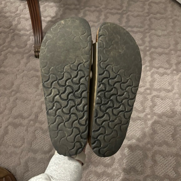 Birkenstock Mud Green Two Strap Leather Patent Arizona Sandals size 40 - Picture 4 of 6